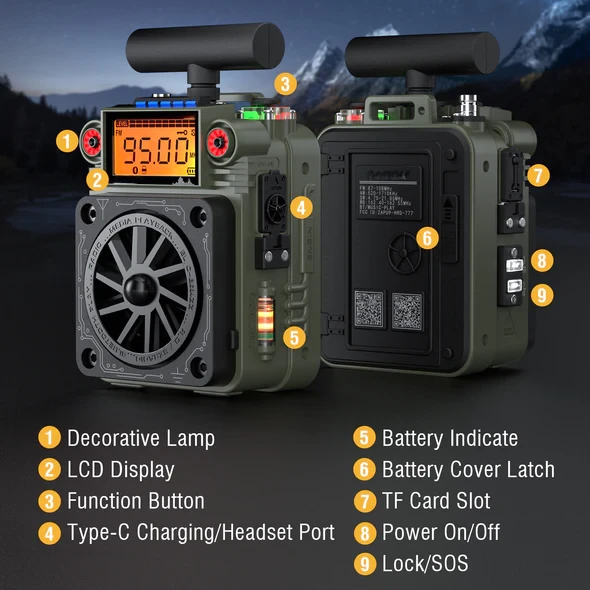Premium Multifunctional Emergency & Outdoor Radio