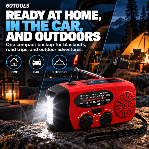 60Tools Emergency Hand Crank Radio