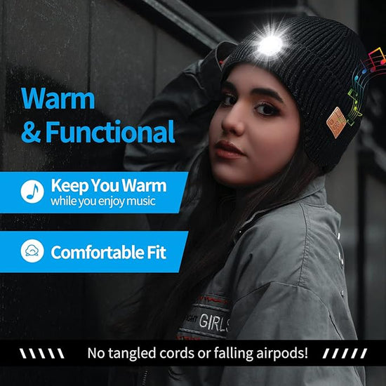 Multifunctional Bluetooth Beanie with Headlight