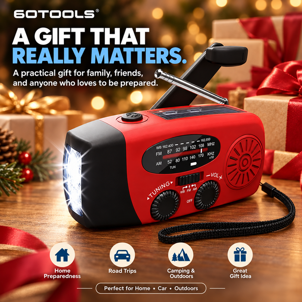60Tools Emergency Hand Crank Radio