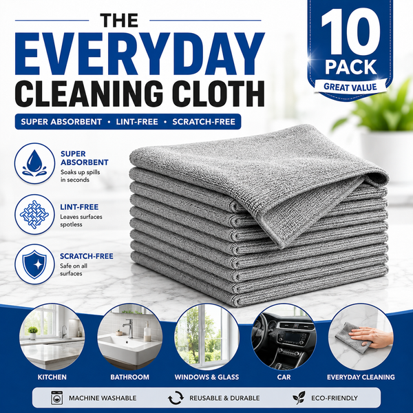 UltraClean™ Microfiber Cleaning Cloths – 10 Pack