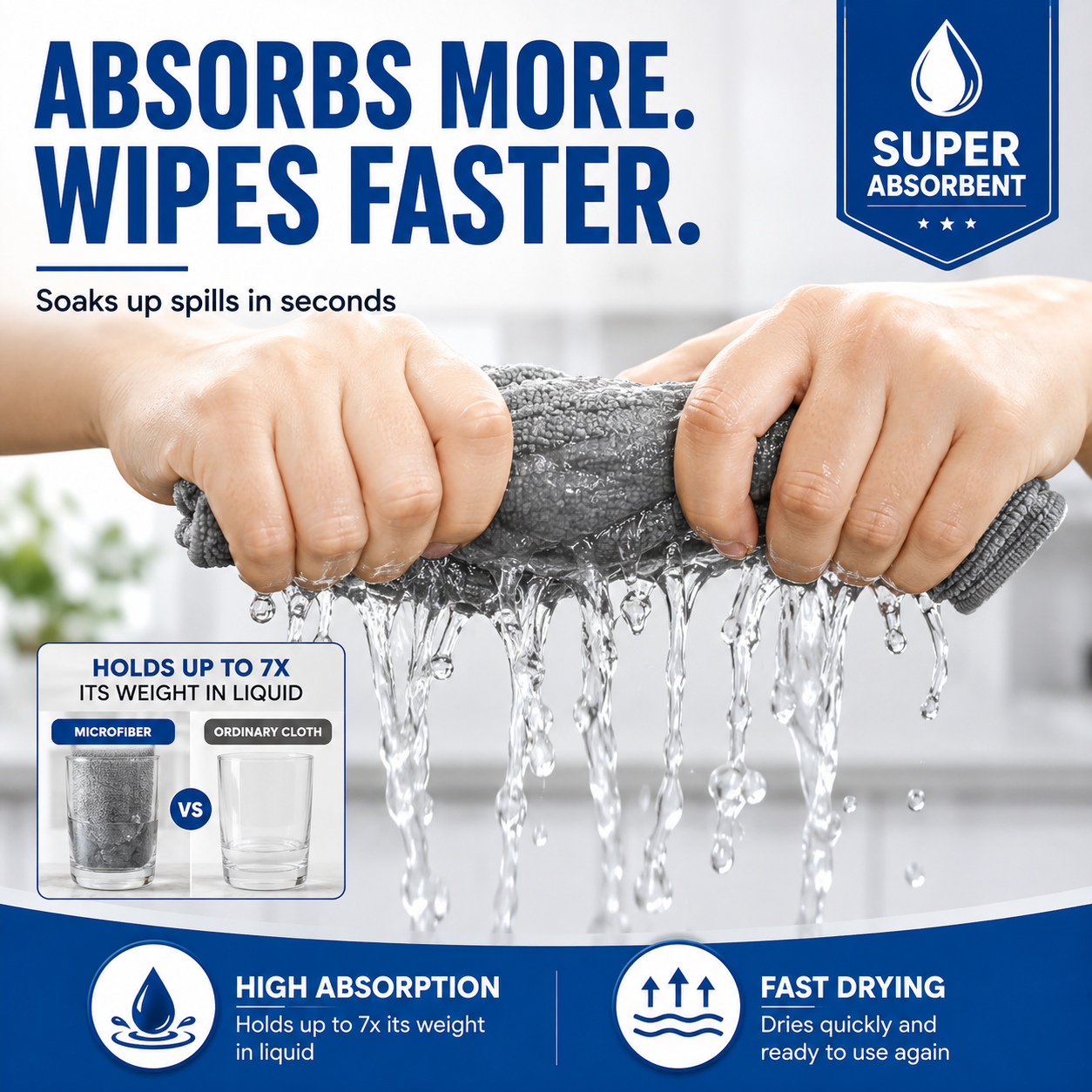 UltraClean™ Microfiber Cleaning Cloths – 10 Pack