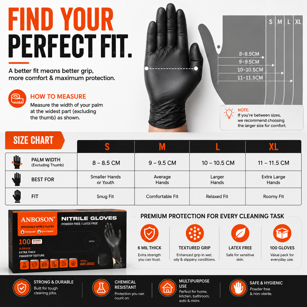 Premium Nitrile Cleaning Gloves