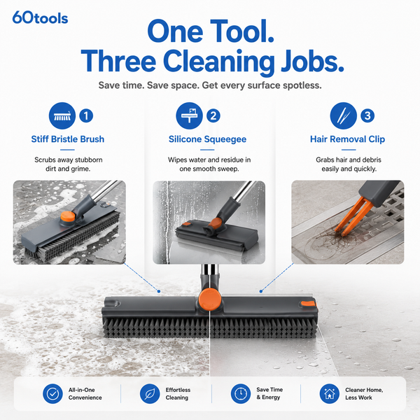 60tools™ FlexClean 3-in-1 Scrub Brush