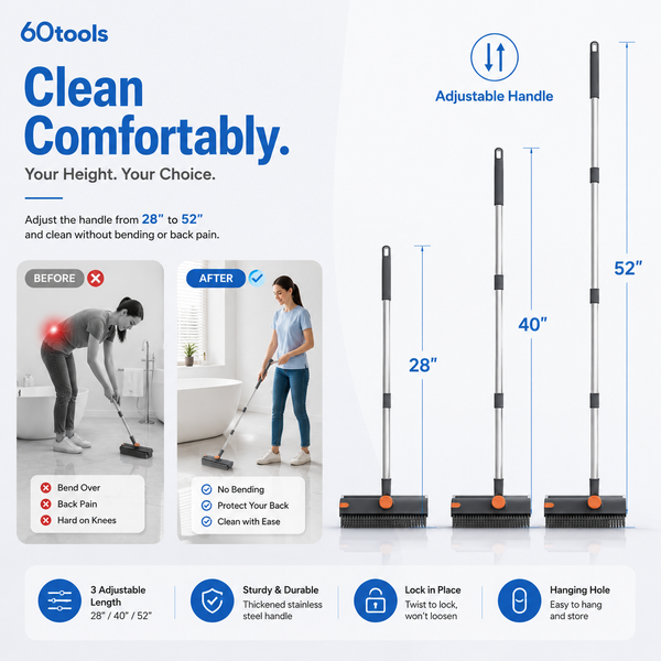 60tools™ FlexClean 3-in-1 Scrub Brush