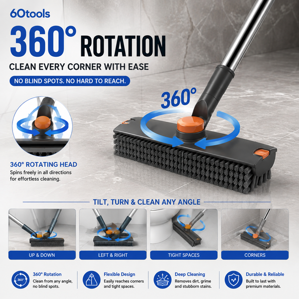 60tools™ FlexClean 3-in-1 Scrub Brush