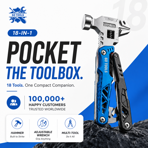 18 In 1 Multifunctional Wrench Hammer 60Tools