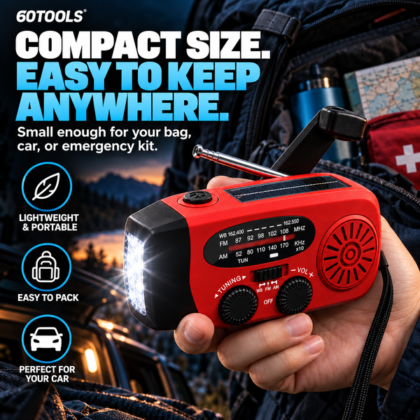 60Tools Emergency Hand Crank Radio