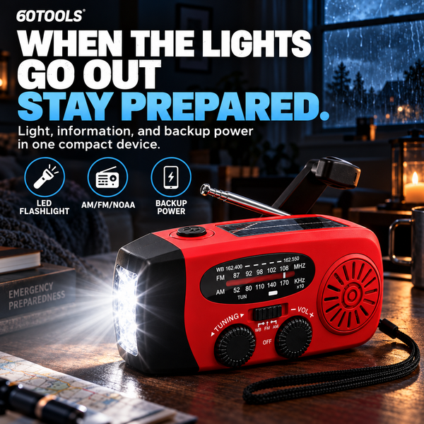 60Tools Emergency Hand Crank Radio