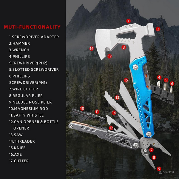 17 In 1 Multifunctional Axe 60Tools